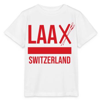 Souvenir de Laax dans les Grisons - T-shirt bio MINI CREATOR Stanley/Stella Enfant - blanc - Devant - Maike (125cm)