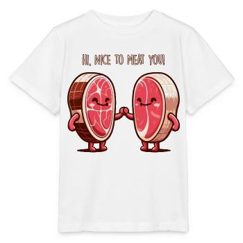 Schön zum Fleisch - Stanley/Stella Kinder T-Shirt MINI CREATOR  - Weiß - Vorne - Maike (125cm)