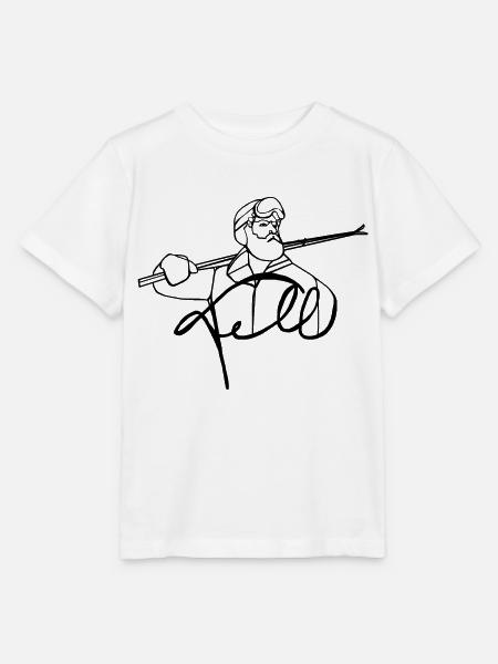 Tell mit Ski - Stanley/Stella Kinder T-Shirt MINI CREATOR  - Weiß