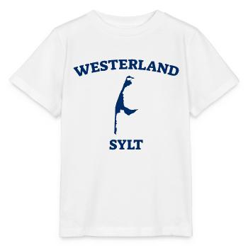 Westerland - Sylt - Nordsee - Anker - Möwe - Insel - Stanley/Stella Kinder T-Shirt MINI CREATOR  - Weiß - Vorne - Maike (125cm)