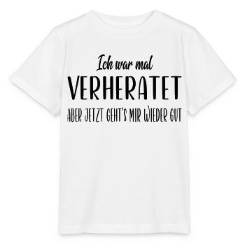 Ich war mal verheiratet - Stanley/Stella Kinder T-Shirt MINI CREATOR  - Weiß - Vorne - Maike (125cm)
