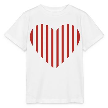 Cœur rouge - T-shirt bio MINI CREATOR Stanley/Stella Enfant - blanc - Devant - Maike (125cm)