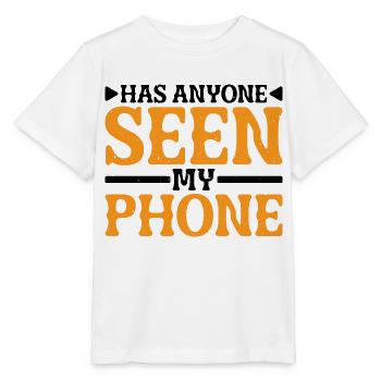 Has Anyone Seen My Phone 16 - Stanley/Stella Kinder T-Shirt MINI CREATOR  - Weiß - Vorne - Maike (125cm)