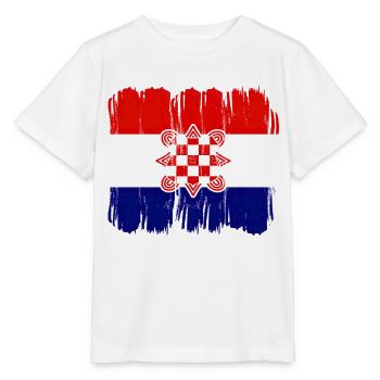 Kroatien hrvatska kroatien hrv hr zagreb geteilte Flagge - Stanley/Stella Kinder T-Shirt MINI CREATOR  - Weiß - Vorne - Maike (125cm)