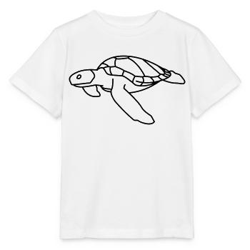 Tortue de mer - T-shirt bio MINI CREATOR Stanley/Stella Enfant - blanc - Devant - Maike (125cm)