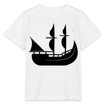 Bateau pirate - T-shirt bio MINI CREATOR Stanley/Stella Enfant - blanc - Devant - Maike (125cm)