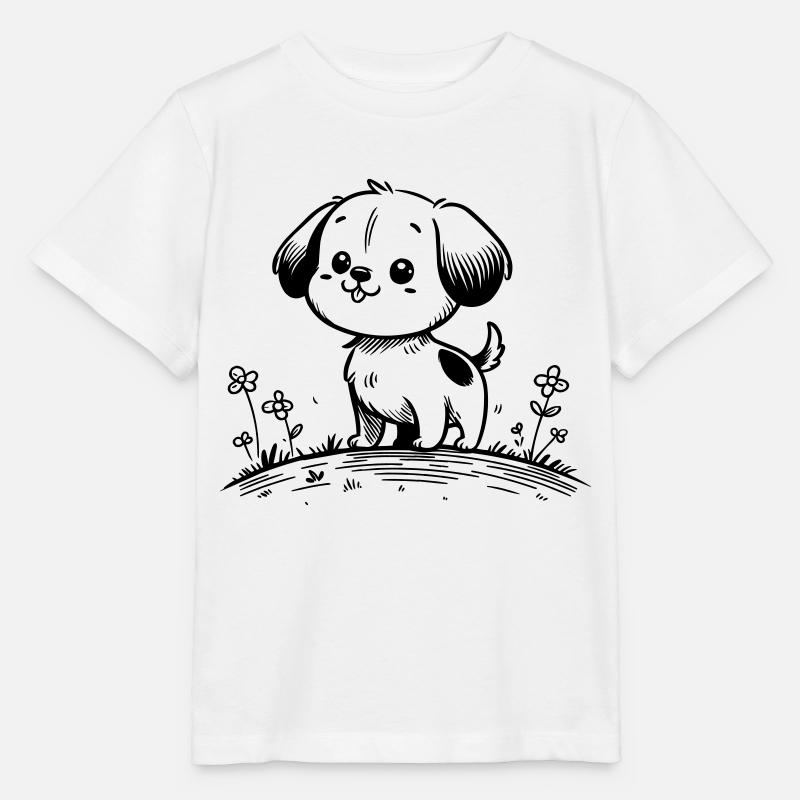 Chien - T-shirt bio MINI CREATOR Stanley/Stella Enfant - blanc