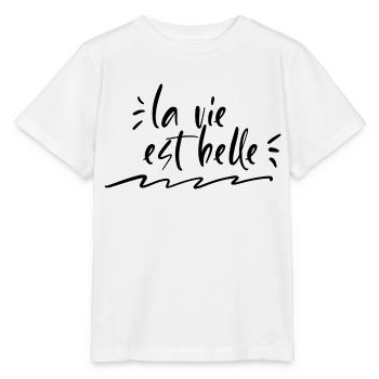 La vie est belle - T-shirt bio MINI CREATOR Stanley/Stella Enfant - blanc - Devant - Maike (125cm)