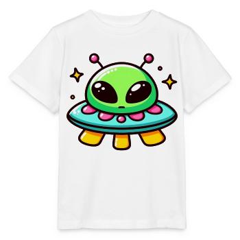 Rencontre extraterrestre - T-shirt bio MINI CREATOR Stanley/Stella Enfant - blanc - Devant - Maike (125cm)