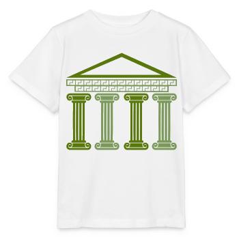 Édifice antique grec - T-shirt bio MINI CREATOR Stanley/Stella Enfant - blanc - Devant - Maike (125cm)