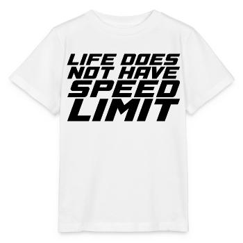 Life Does Not Have Speed Limit - Stanley/Stella Kinder T-Shirt MINI CREATOR  - Weiß - Vorne - Maike (125cm)