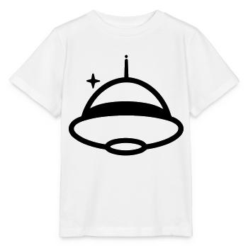 fliegende Untertasse - Stanley/Stella Kinder T-Shirt MINI CREATOR  - Weiß - Vorne - Maike (125cm)