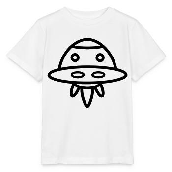 soucoupe volante - T-shirt bio MINI CREATOR Stanley/Stella Enfant - blanc - Devant - Maike (125cm)