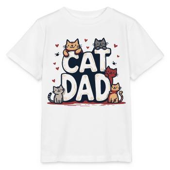 CHAT DAD - T-shirt bio MINI CREATOR Stanley/Stella Enfant - blanc - Devant - Maike (125cm)