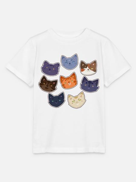 Warrior Cats Firestar Feuerstern Greystripe - Stanley/Stella Kinder T-Shirt MINI CREATOR - Weiß