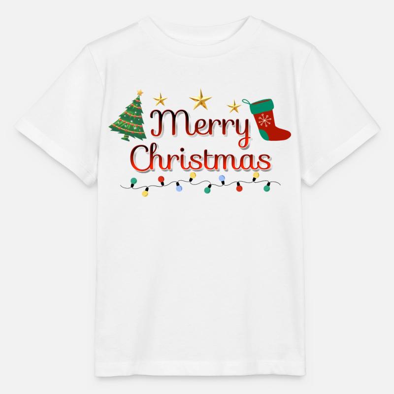 Merry Christmas tree - Stanley/Stella Kinder T-Shirt MINI CREATOR  - Weiß