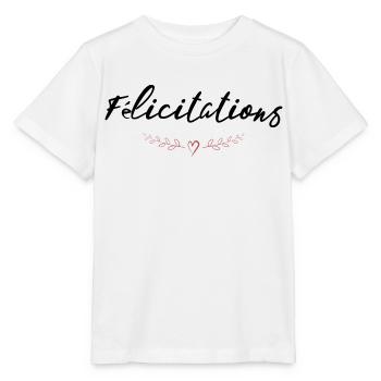 BRAVO. FELICITATIONS. NAISSANCE. ANNIVERSAIRE. BAC - T-shirt bio MINI CREATOR Stanley/Stella Enfant - blanc - Devant - Maike (125cm)
