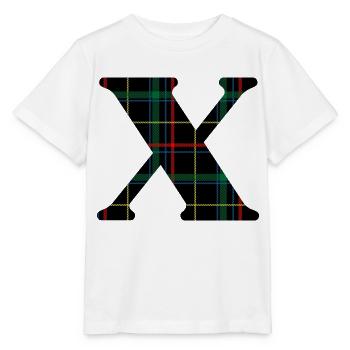 Monogramme x tartan écossais - T-shirt bio MINI CREATOR Stanley/Stella Enfant - blanc - Devant - Maike (125cm)