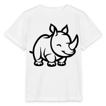 Rhinoceros - Stanley/Stella MINI CREATOR Kids’ T-Shirt - white - Front - Maike (125cm)