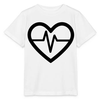 battement de coeur - T-shirt bio MINI CREATOR Stanley/Stella Enfant - blanc - Devant - Maike (125cm)