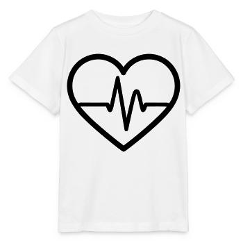 battement de coeur - T-shirt bio MINI CREATOR Stanley/Stella Enfant - blanc - Devant - Maike (125cm)