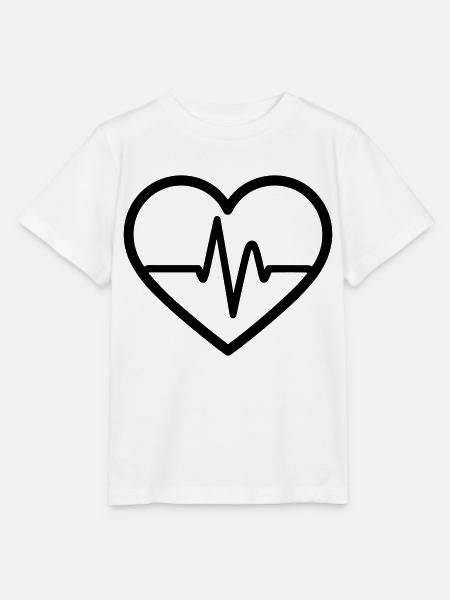 Herzschlag - Stanley/Stella Kinder T-Shirt MINI CREATOR - Weiß