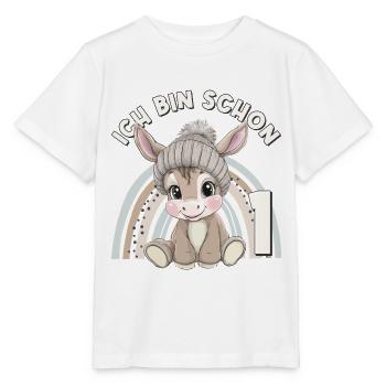 1. Geburtstag Esel Regenbogen Süß Niedlich - Stanley/Stella Kinder T-Shirt MINI CREATOR  - Weiß - Vorne - Maike (125cm)