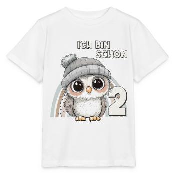 2. Geburtstag Eule Regenbogen Süß Niedlich - Stanley/Stella Kinder T-Shirt MINI CREATOR  - Weiß - Vorne - Maike (125cm)