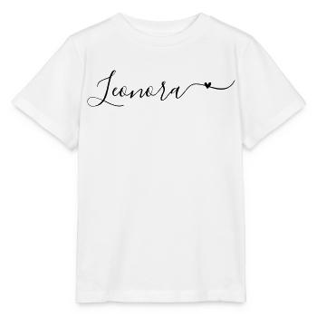 Leonora Name Vorname Dekorativ - Stanley/Stella Kinder T-Shirt MINI CREATOR  - Weiß - Vorne - Maike (125cm)