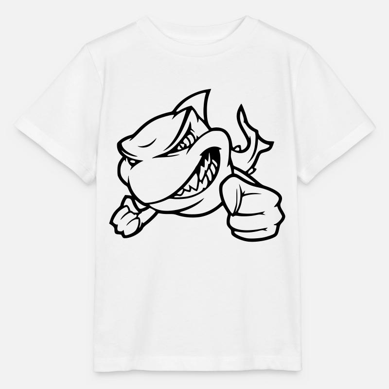 requin - T-shirt bio MINI CREATOR Stanley/Stella Enfant - blanc