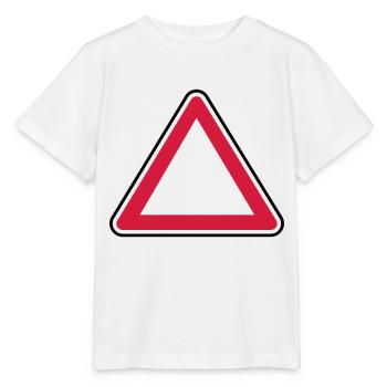 panneau attention - T-shirt bio MINI CREATOR Stanley/Stella Enfant - blanc - Devant - Maike (125cm)