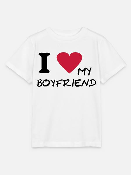 i love my boyfriend - Stanley/Stella Kinder T-Shirt MINI CREATOR - Weiß