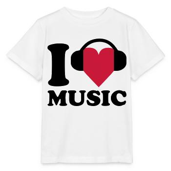 I love Music - Stanley/Stella Kinder T-Shirt MINI CREATOR  - Weiß - Vorne - Maike (125cm)