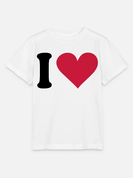 I - love - Stanley/Stella Kinder T-Shirt MINI CREATOR  - Weiß