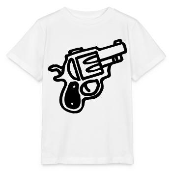 cartoon gun - Stanley/Stella Kinder T-Shirt MINI CREATOR  - Weiß - Vorne - Maike (125cm)