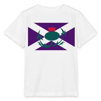 Drapeau écossais Thistle - T-shirt bio MINI CREATOR Stanley/Stella Enfant - blanc - Devant - Maike (125cm)