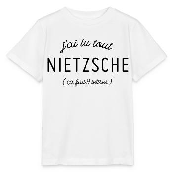 Nietzsche - T-shirt bio MINI CREATOR Stanley/Stella Enfant - blanc - Devant - Maike (125cm)