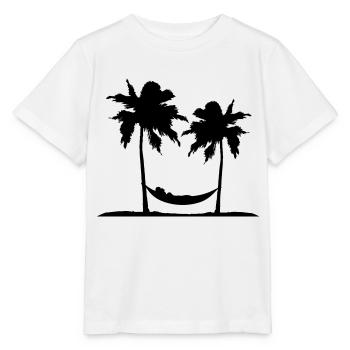 haengematte island sun palms chill relaxed ent - Stanley/Stella MINI CREATOR Kids’ T-Shirt - white - Front - Maike (125cm)