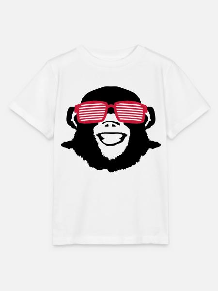 monkey_shades_op2 - Stanley/Stella Kinder T-Shirt MINI CREATOR  - Weiß