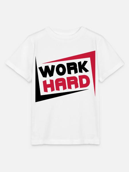 Work Hard - Stanley/Stella Kinder T-Shirt MINI CREATOR - Weiß