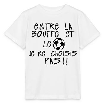 entre bouffe football choisi pas citation - T-shirt bio MINI CREATOR Stanley/Stella Enfant - blanc - Devant - Maike (125cm)
