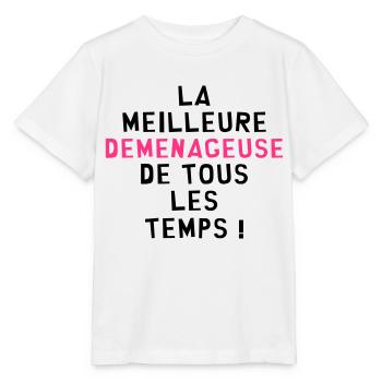 Déménageur / Déménagement / Déménager / Camion - T-shirt bio MINI CREATOR Stanley/Stella Enfant - blanc - Devant - Maike (125cm)