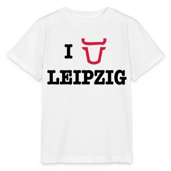 I Love Leipzig - T-shirt bio MINI CREATOR Stanley/Stella Enfant - blanc - Devant - Maike (125cm)