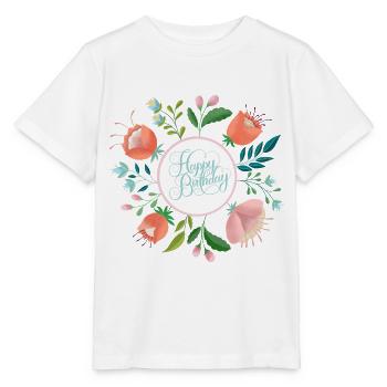 Happy Birthday - Stanley/Stella Kinder T-Shirt MINI CREATOR  - Weiß - Vorne - Maike (125cm)