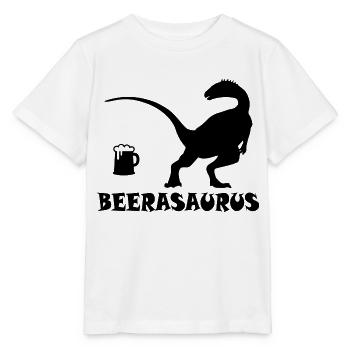 Dinosaure Dino Dinosaur - T-shirt bio MINI CREATOR Stanley/Stella Enfant - blanc - Devant - Maike (125cm)