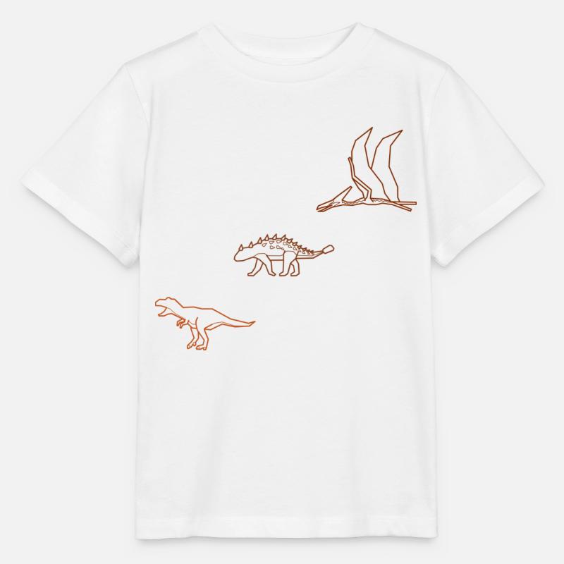 Dinosaurier - Stanley/Stella Kinder T-Shirt MINI CREATOR  - Weiß