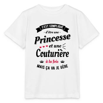 PRINCESSE ET COUTURIÈRE - T-shirt bio MINI CREATOR Stanley/Stella Enfant - blanc - Devant - Maike (125cm)