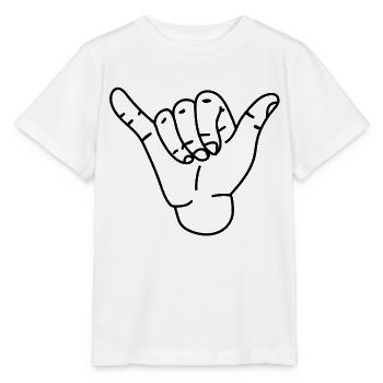 Cooles surfer Handzeichen - Stanley/Stella Kinder T-Shirt MINI CREATOR  - Weiß - Vorne - Maike (125cm)