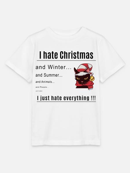 I hate Christmas - Stanley/Stella Kinder T-Shirt MINI CREATOR  - Weiß