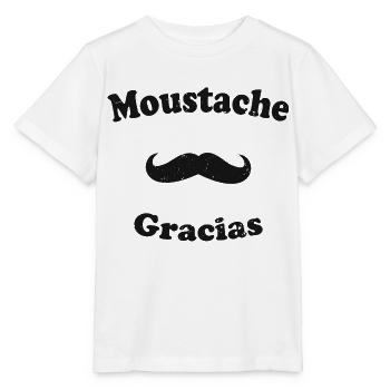 Schnurrbart Gracias Humor Bärtig Spanisches Geschenk - Stanley/Stella Kinder T-Shirt MINI CREATOR  - Weiß - Vorne - Maike (125cm)